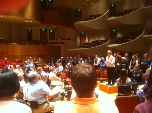 Marin Alsop addresses the BSO Academy Musicians